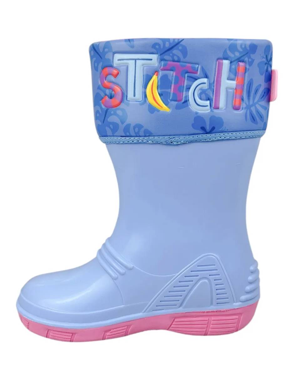 Bota de lluvia Bubble Gummers Stitch para niña